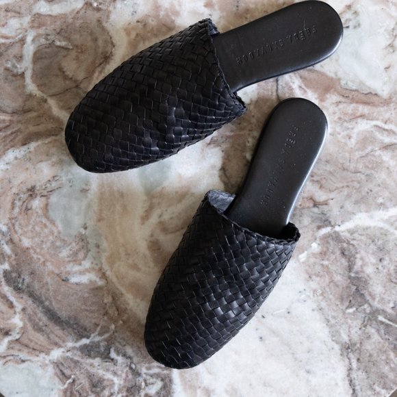 Freda Salvador Phoebe Woven Black Mule Size 8 - Picture 5 of 7